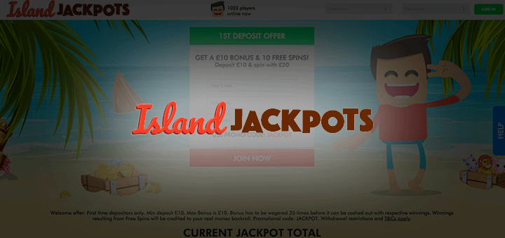 Island Jackpots - No Wager Free Spins