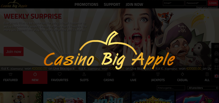 Casino Big Apple - Free Spins No Deposit