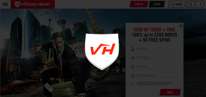 Vegas Hero Casino - free spins bonus