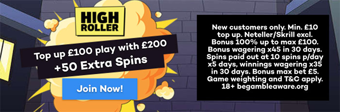 High Roller Casino - Free Spins Bonus