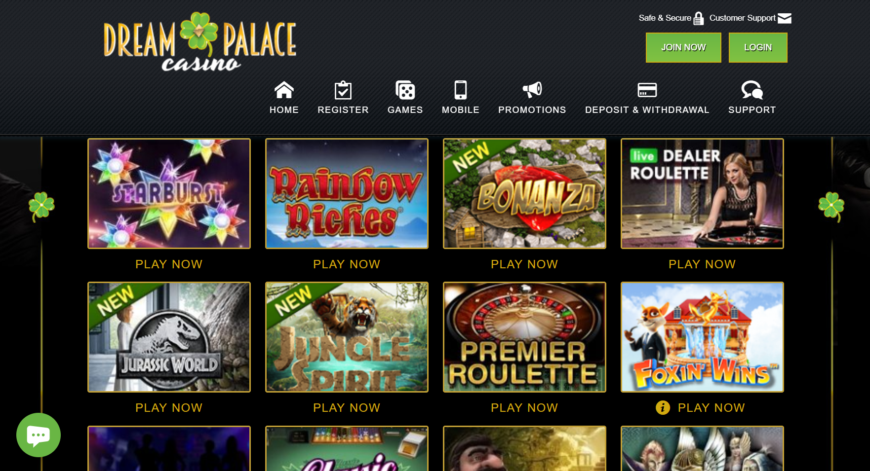 Dream Palace Casino Bonus Review