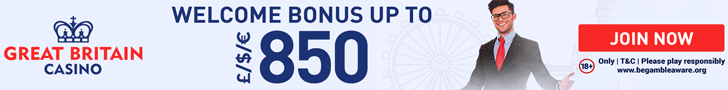 Great Britain Casino £850 Bonus