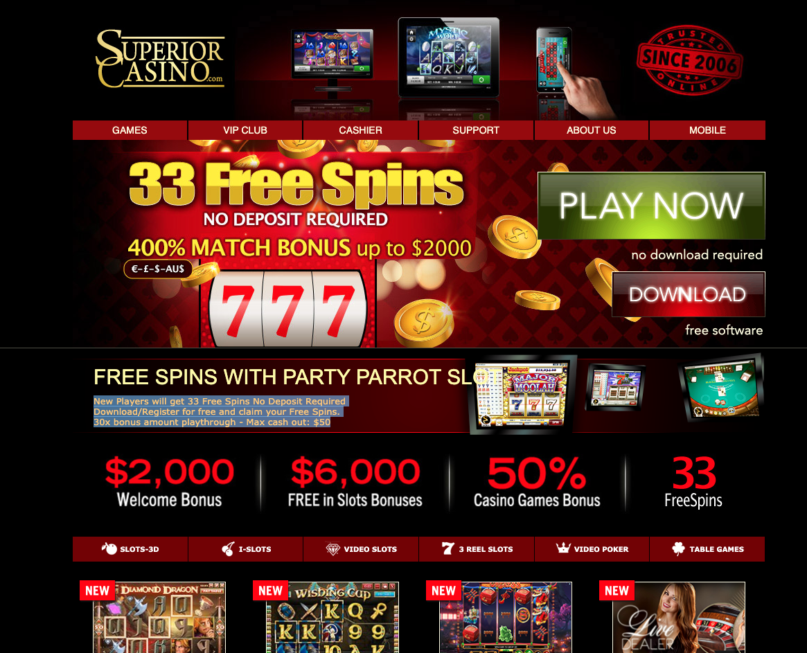 Superior casino free spins casino